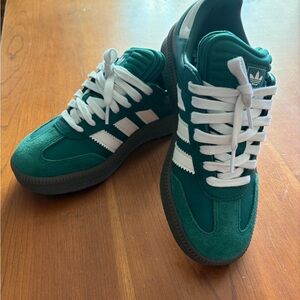 adidas Grand Court 00 Green and White Low-Top Sneakers Brand New